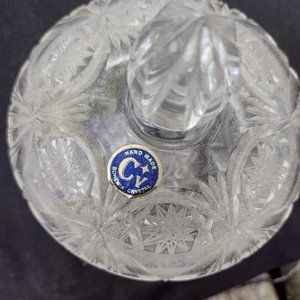 Bohemian hand-cut crystal lidded sugar or candy bowl
